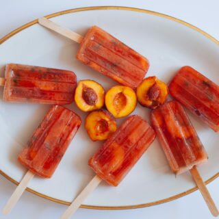 Peach, Honey and Thyme Lemonade Popsicles | Golubka Kitchen
