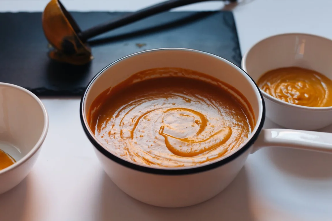 Creamy Butternut Squash, Pear and Cranberry Soup | Golubka Kitchen