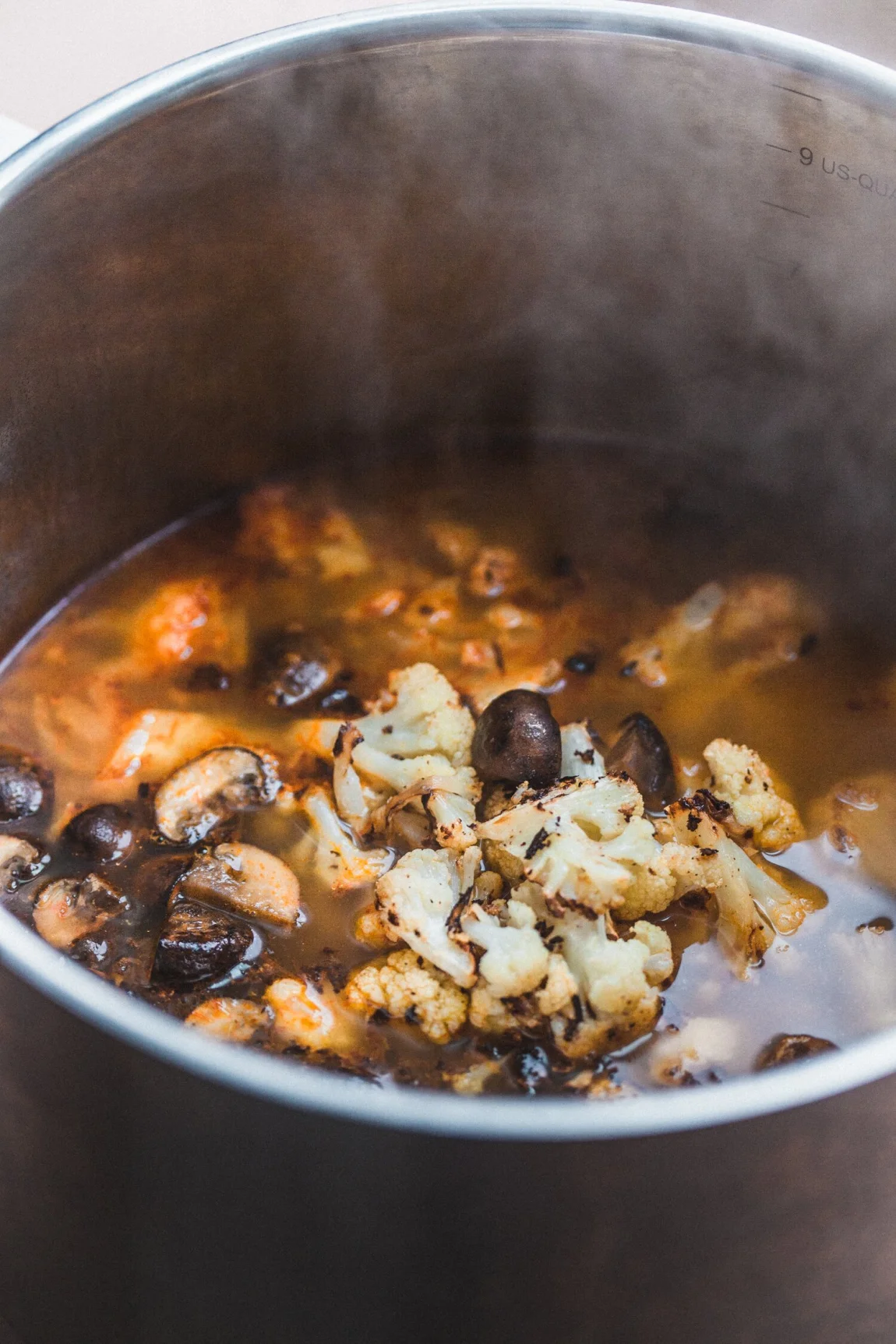 Roasted Cauliflower and Mushroom Chowder - Golubka Kitchen