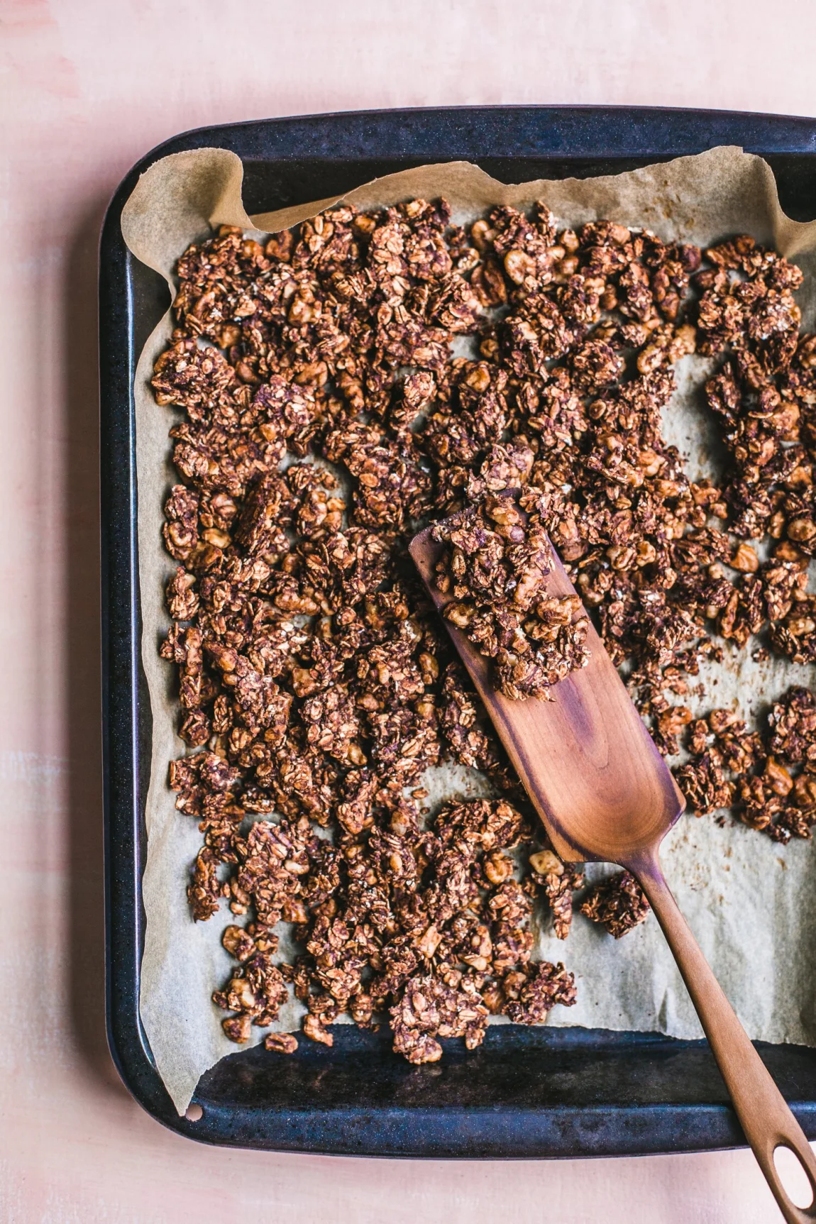 The Simplest Chocolate-Banana Granola (Oil-Free!) - Golubka Kitchen
