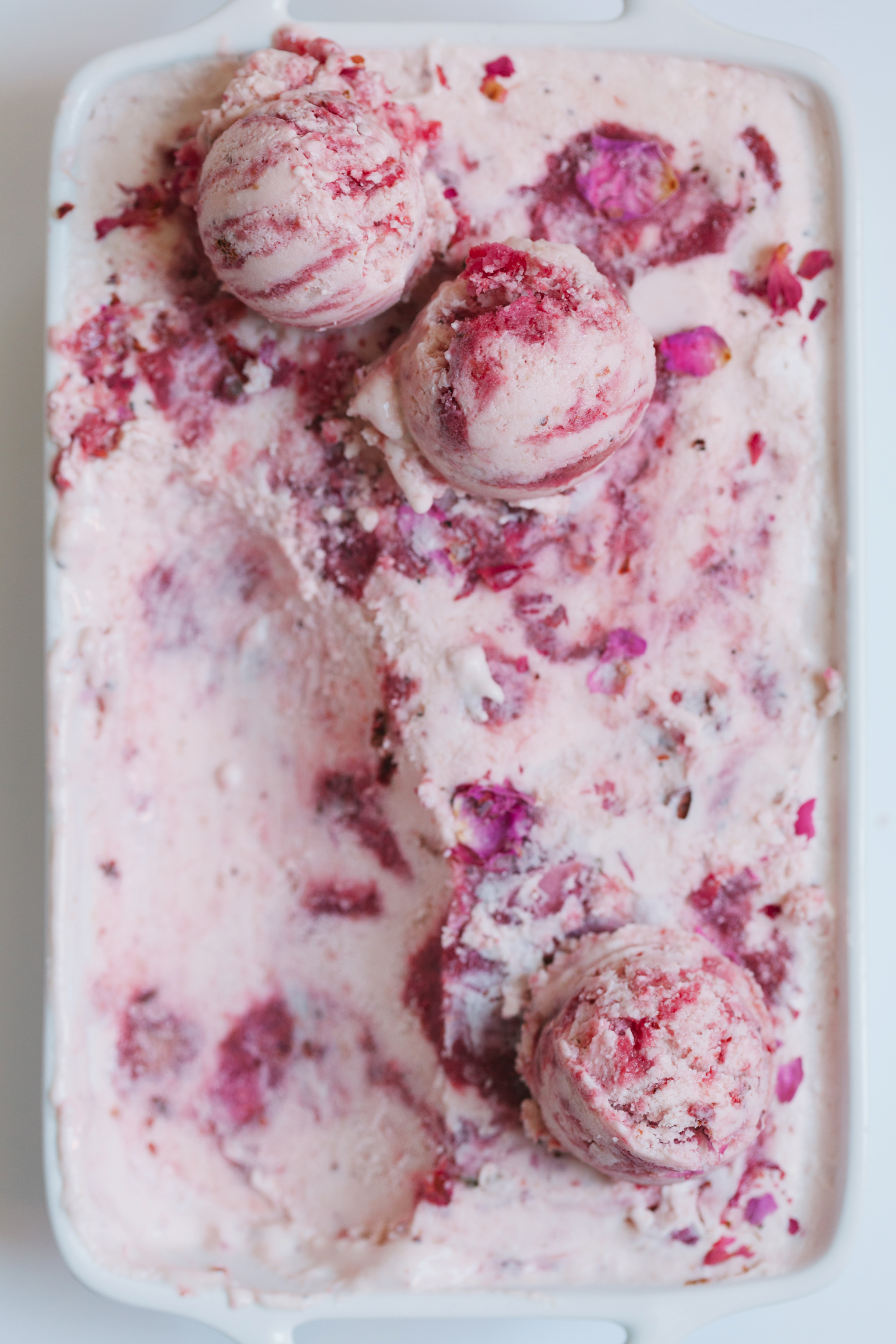 Rhubarb and Rose Frozen Yogurt | Golubka Kitchen