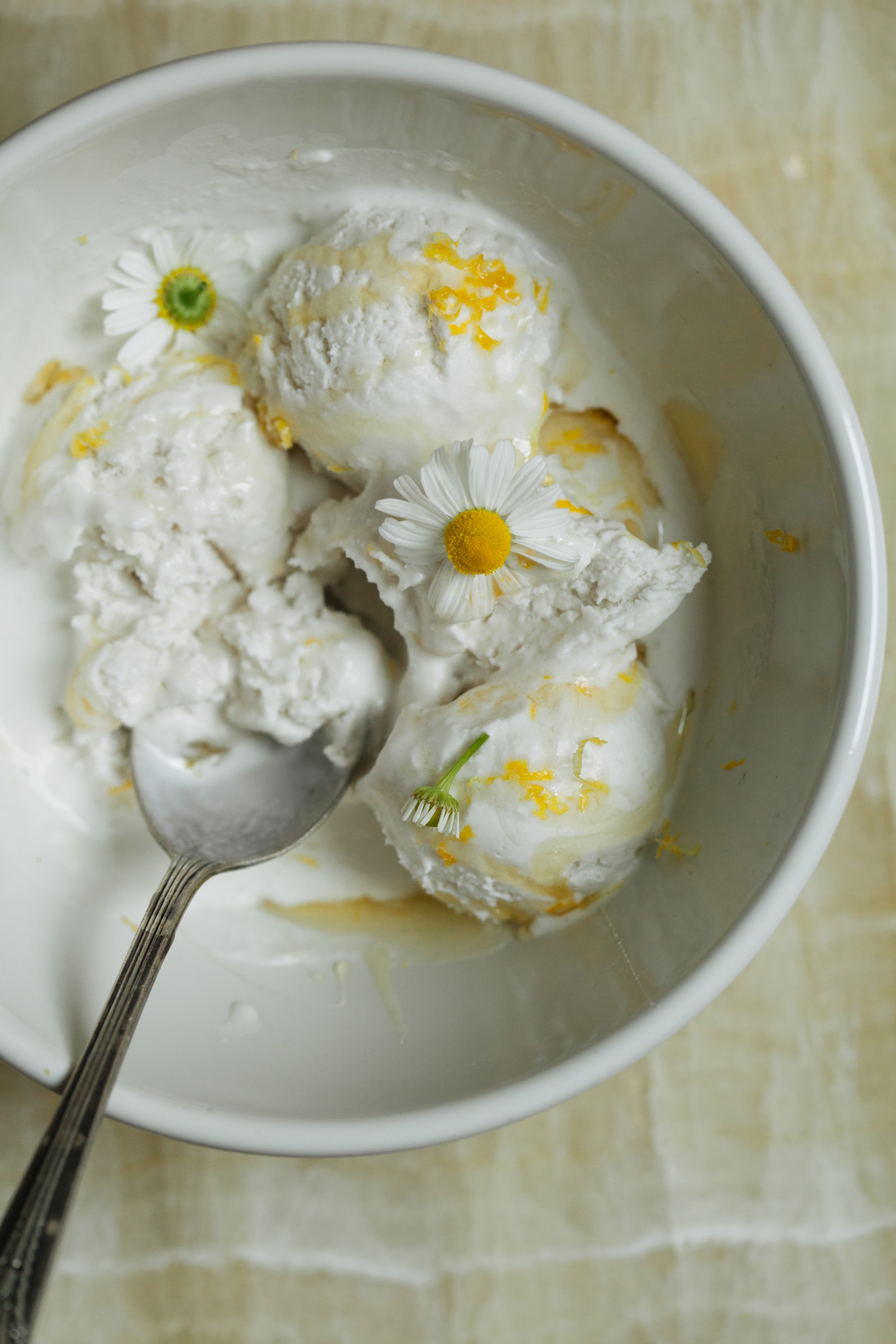 Chamomile Honey-Lemon Ice Cream | Golubka Kitchen