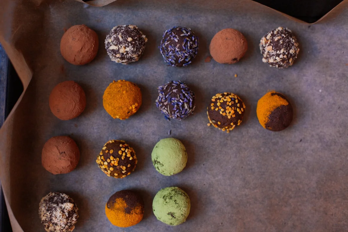 Cosmic Sweet Potato Chocolate Truffles | Golubka Kitchen