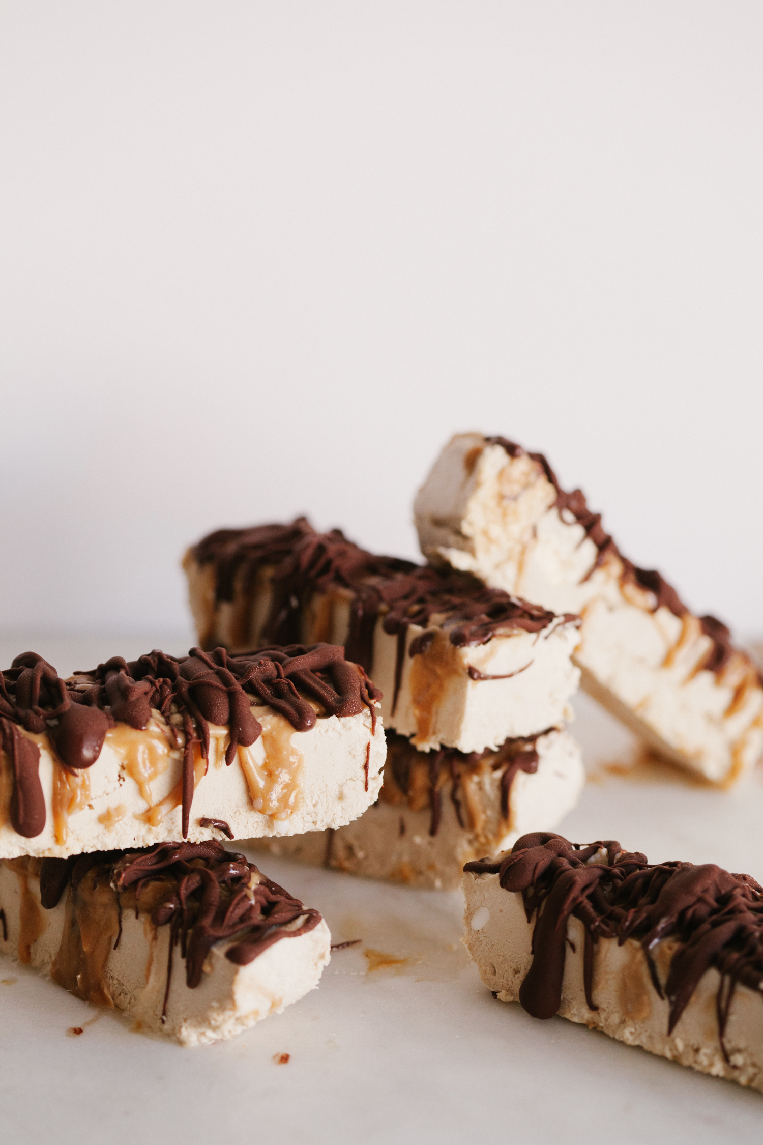 Tahini Ice Cream Bars with Miso Caramel and Chocolate | Golubka Kitchen