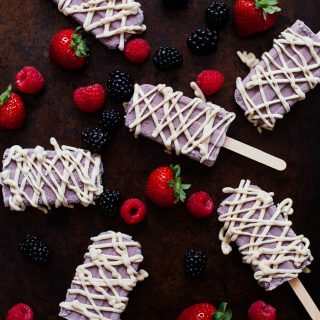 Berry Creamsicles with White Chocolate Drizzle | Golubka Kitchen