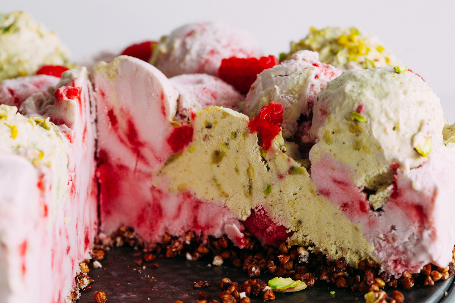 Pistachio and Raspberry Fields Cake | Golubka Kitchen