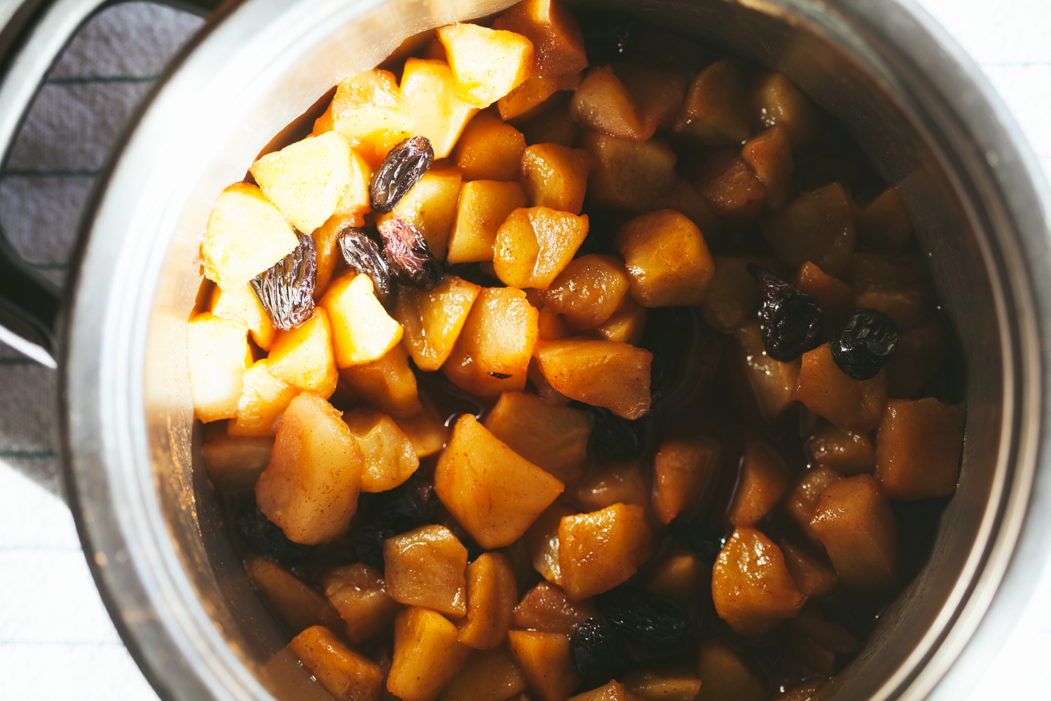 Spiced Amaranth Porridge with Ginger Stewed Apples and Raisins - Golubka Kitchen