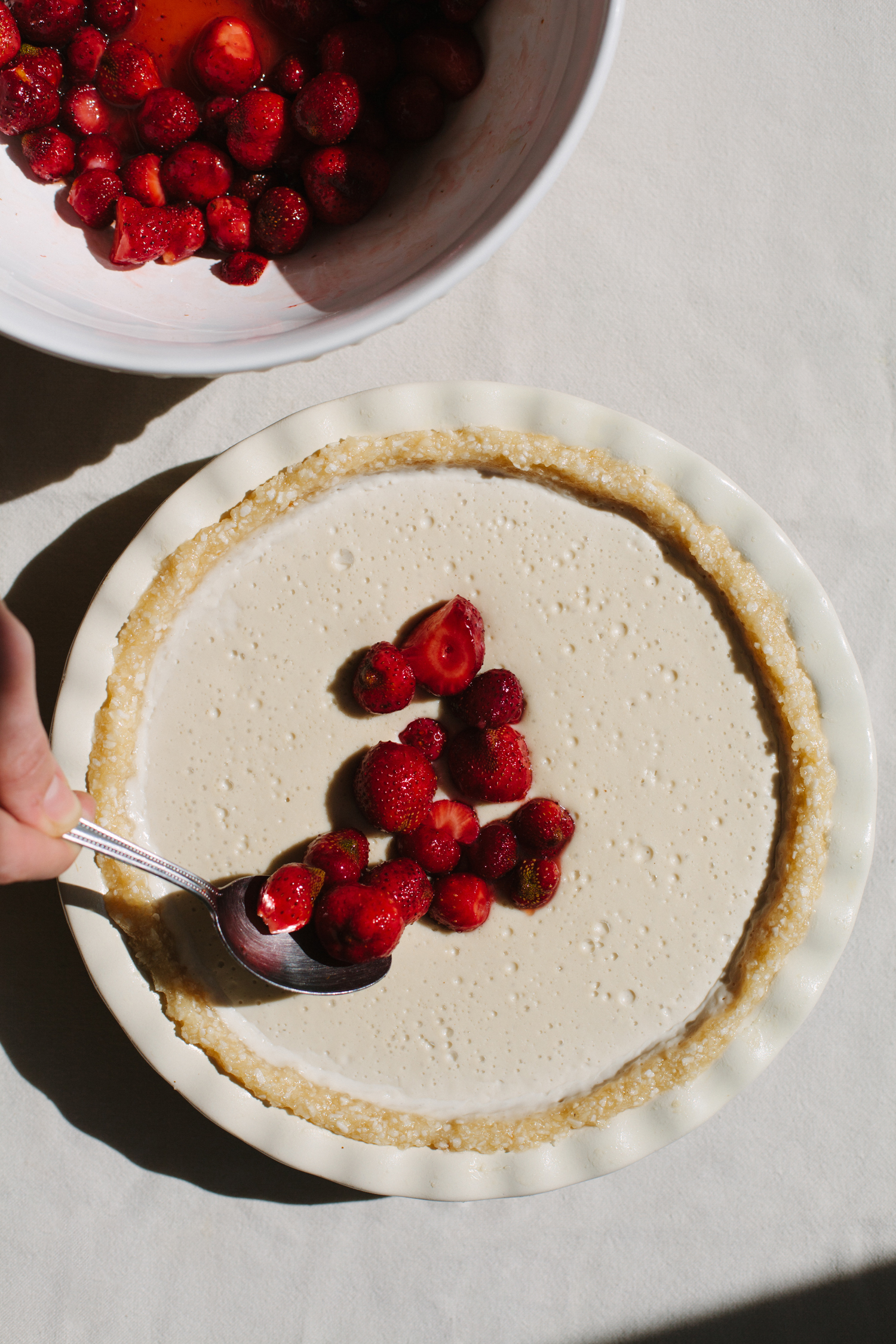 Strawberry Coconut Cream Pie - Golubka Kitchen