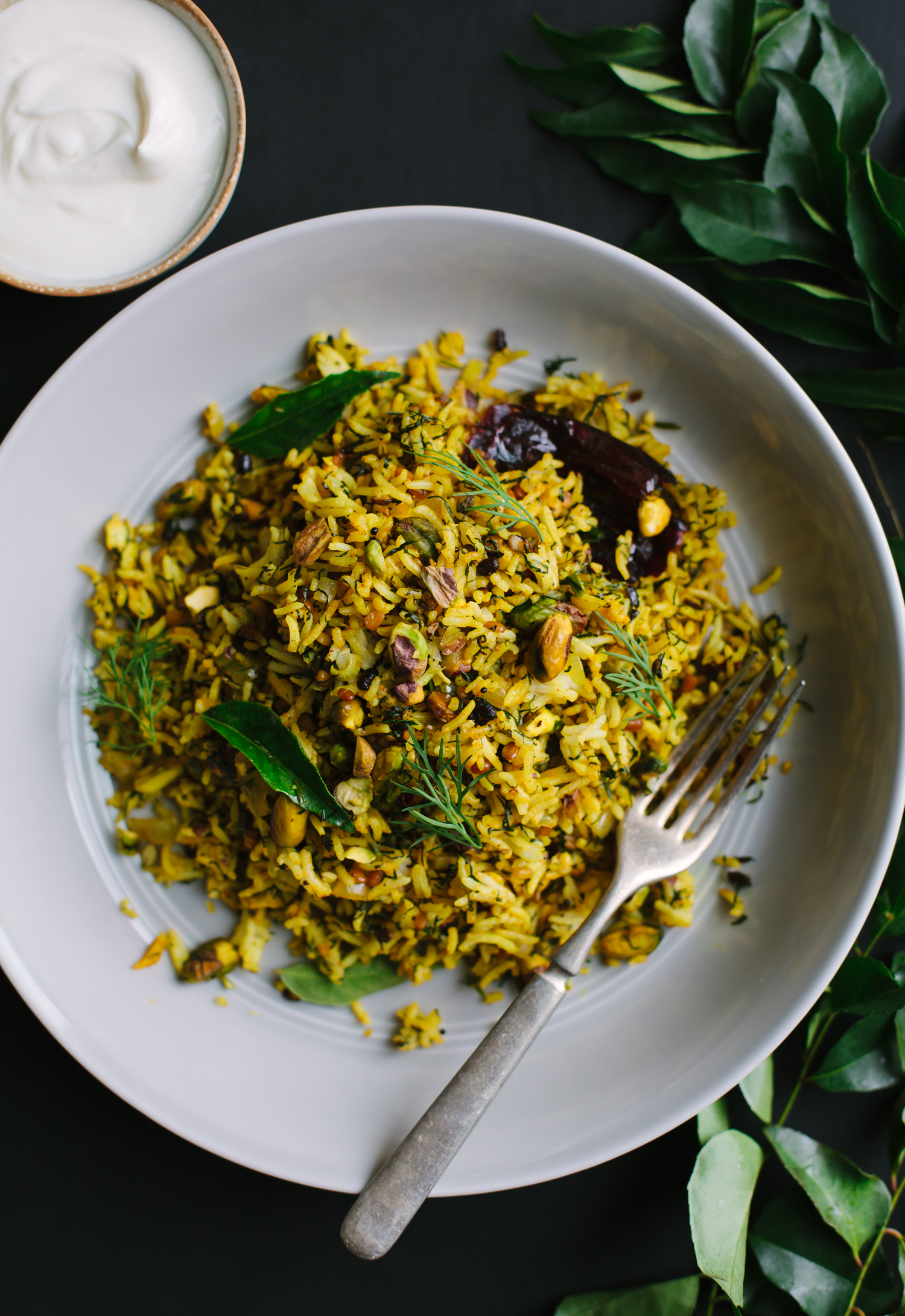 Lime and Dill Rice with Pistachios from Vibrant India - Golubka Kitchen