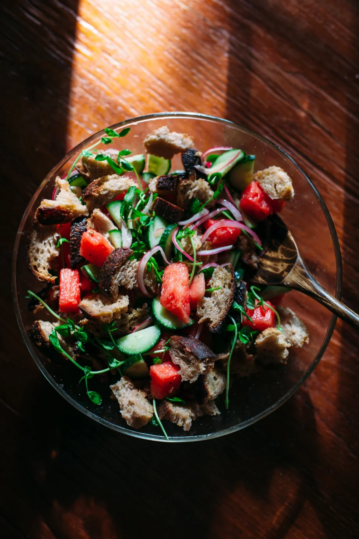 Watermelon Panzanella - Golubka Kitchen