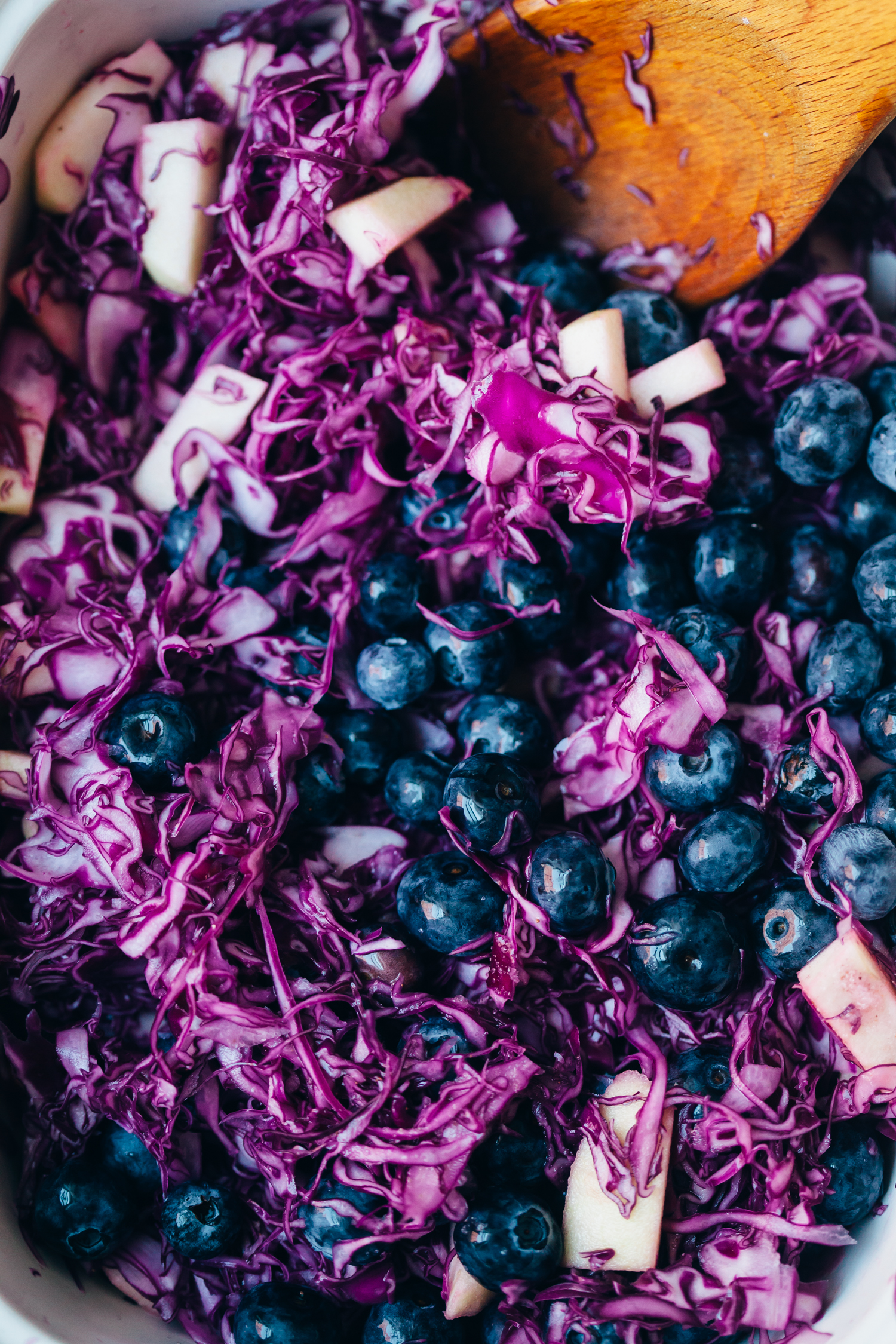 Red Cabbage, Blueberry and Apple Sauerkraut - Golubka Kitchen