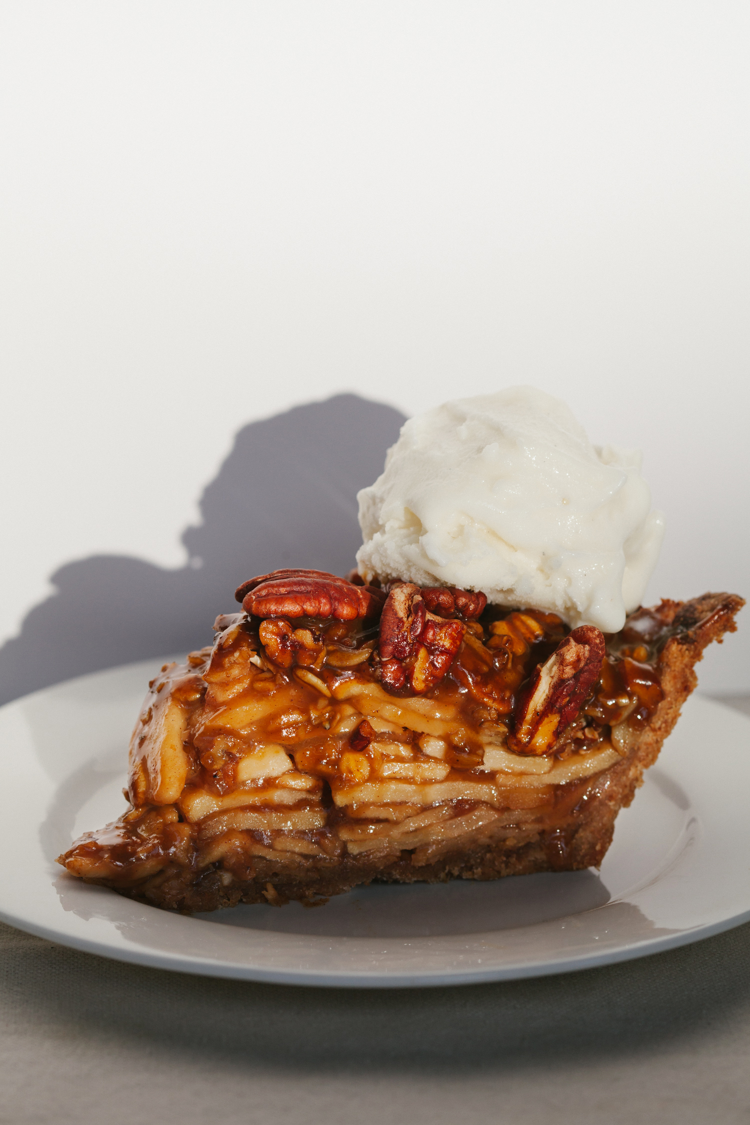 Apple Pecan Pie with Salted Pumpkin Caramel - Golubka Kitchen