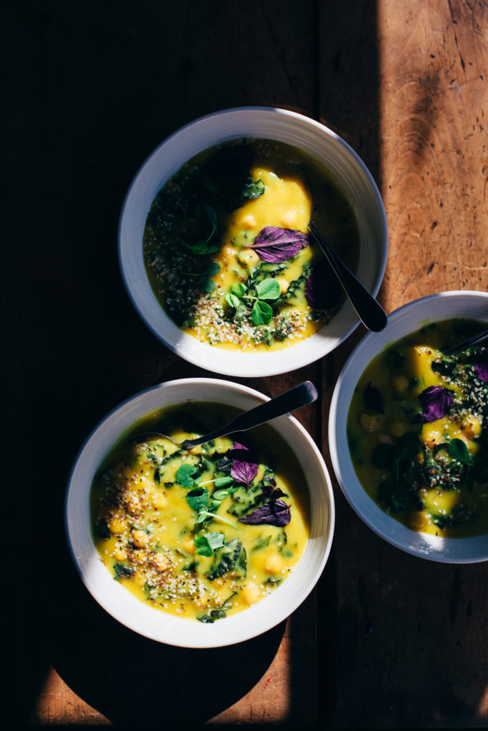 Bright & Grounding Chickpea, Parsnip and Kale Soup