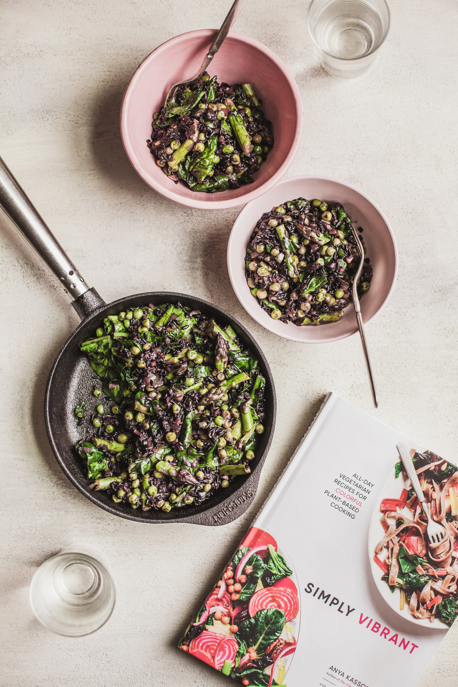 Spring Vegetable Black Rice Pilaf - Simply Vibrant Book Club + Giveaway