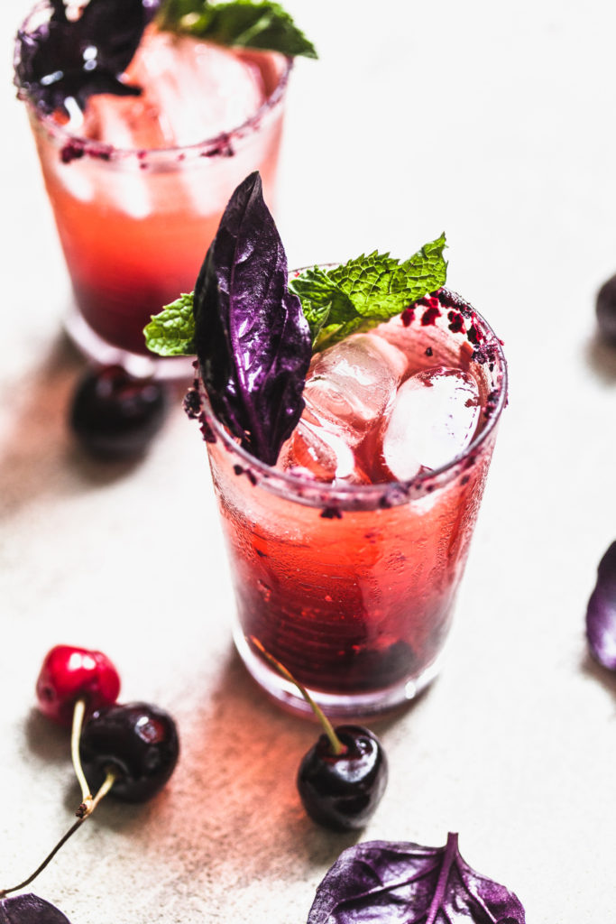 Cherry Syrup + Cherry Kombucha Mocktail