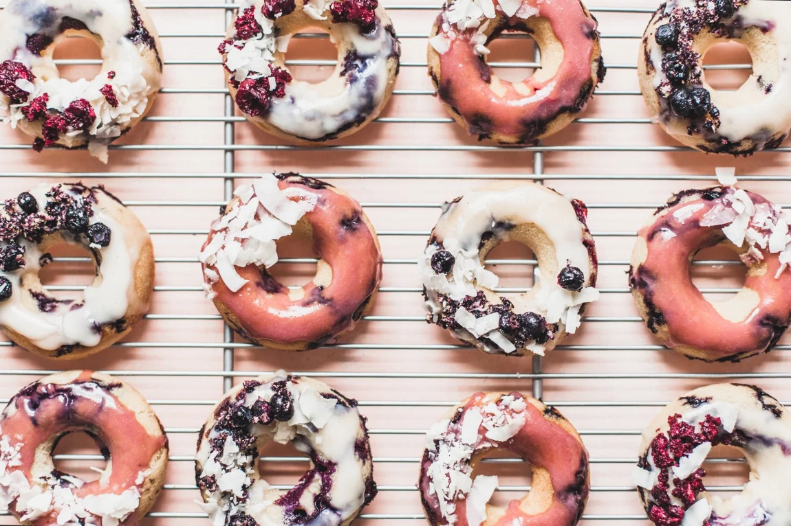 Gluten-Free Lemon Blueberry Donuts with a Coconut Glaze - Golubka Kitchen