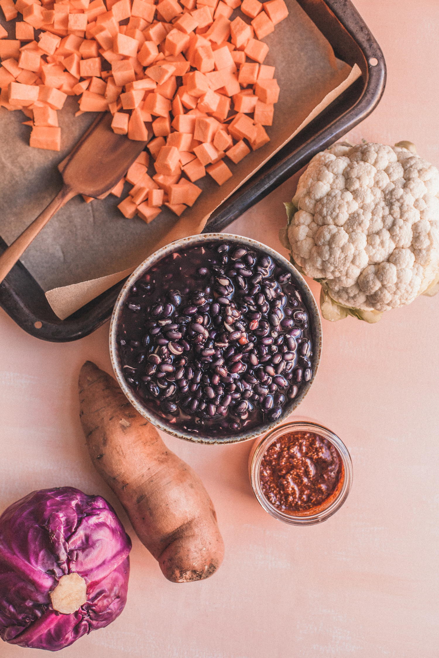 Plant-Based Meal Plan Mini: Black Beans, Sweet Potatoes, Harissa - Golubka Kitchen