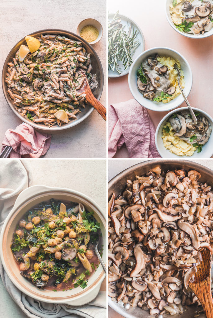 Plant-Based Meal Plan Mini: Mushrooms (Pasta Alfredo, Minestrone, Gravy)