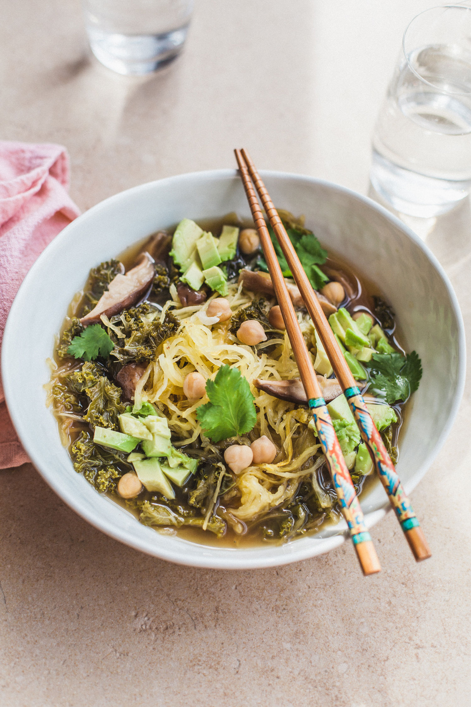 Kale Pho with Spaghetti Squash Noodles - Golubka Kitchen