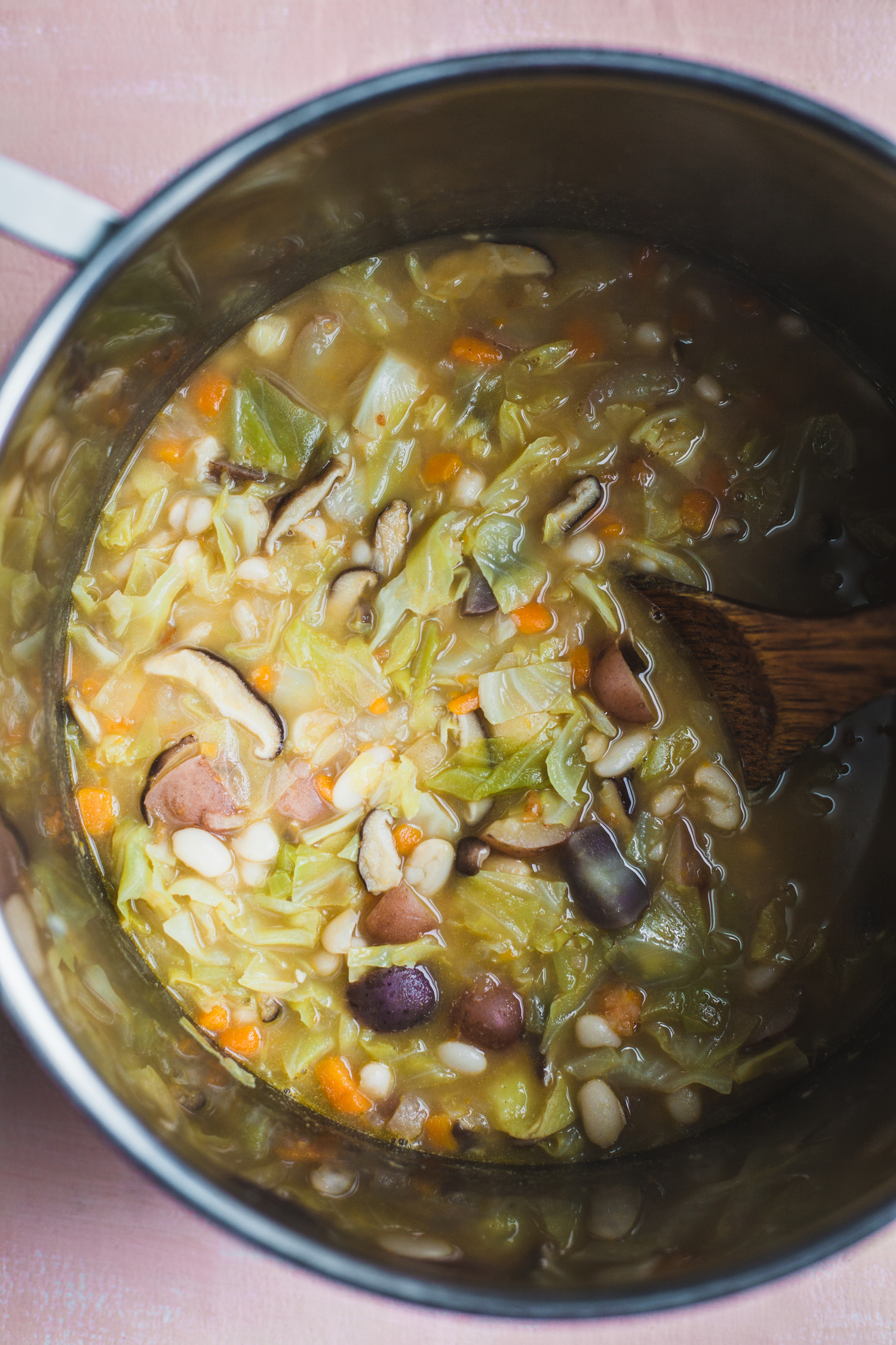 Golden Potato, Cabbage, and White Bean Stew - Abruzzo Inspired - Golubka Kitchen