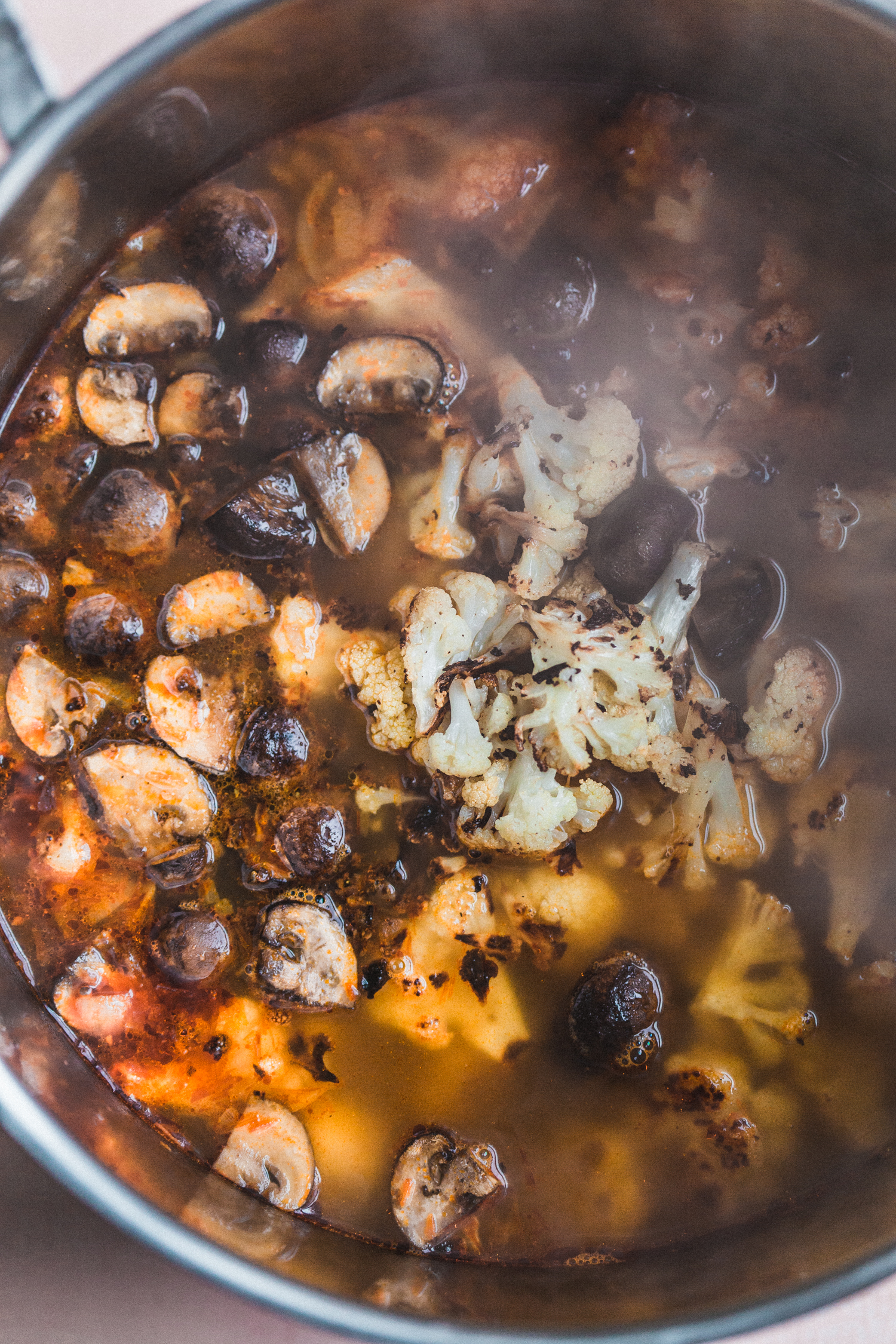 Roasted Cauliflower and Mushroom Chowder - Golubka Kitchen