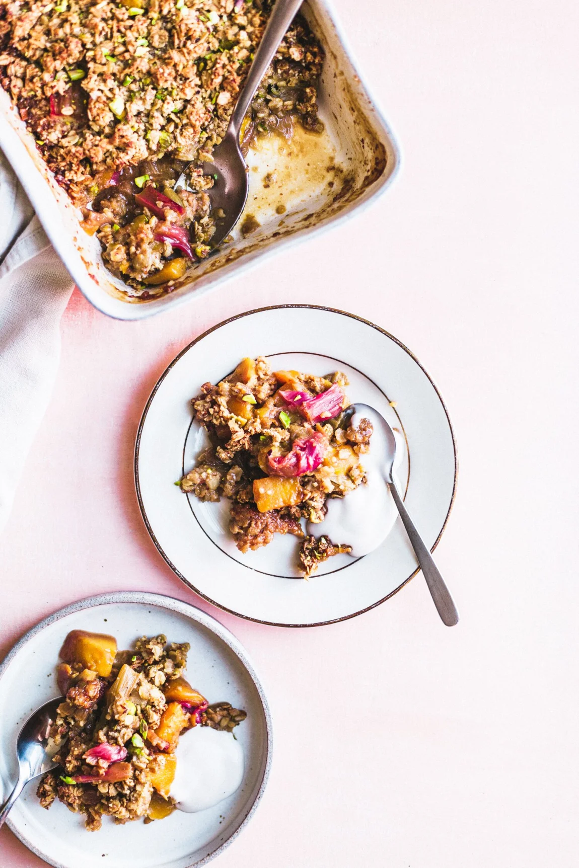 Easy Rhubarb Mango Crisp - Golubka Kitchen