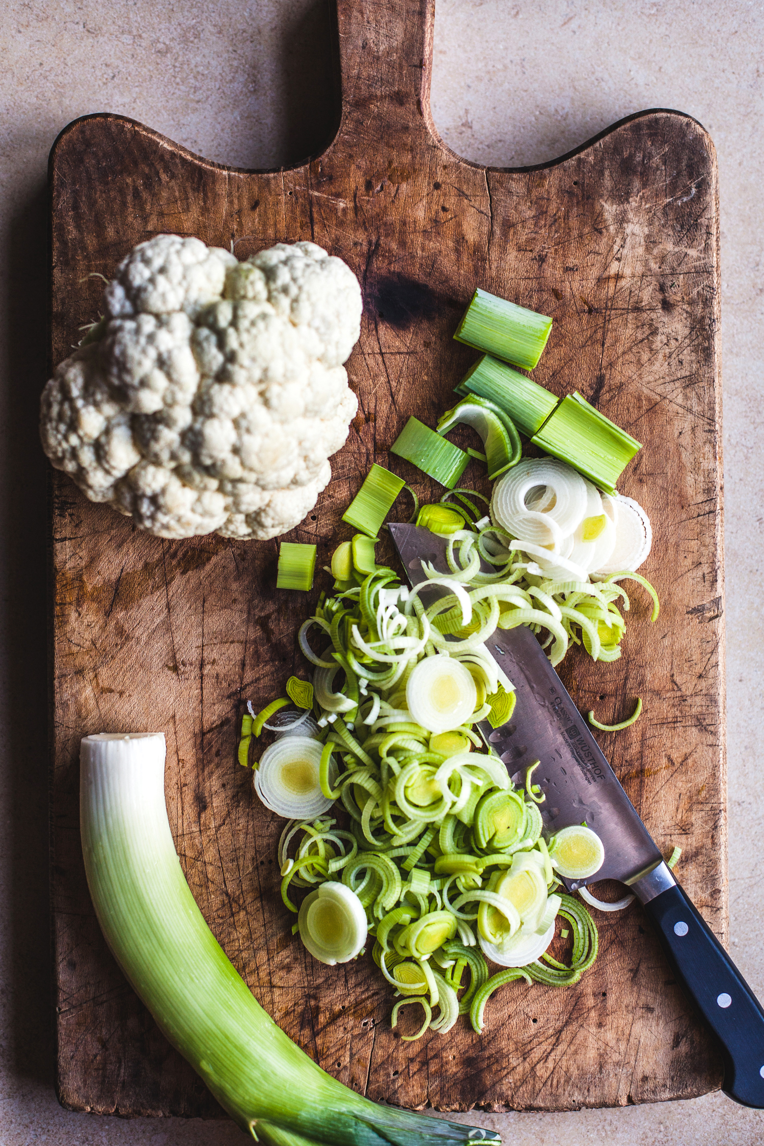 Cauliflower and Leek Pie with Onion Crust - Golubka Kitchen