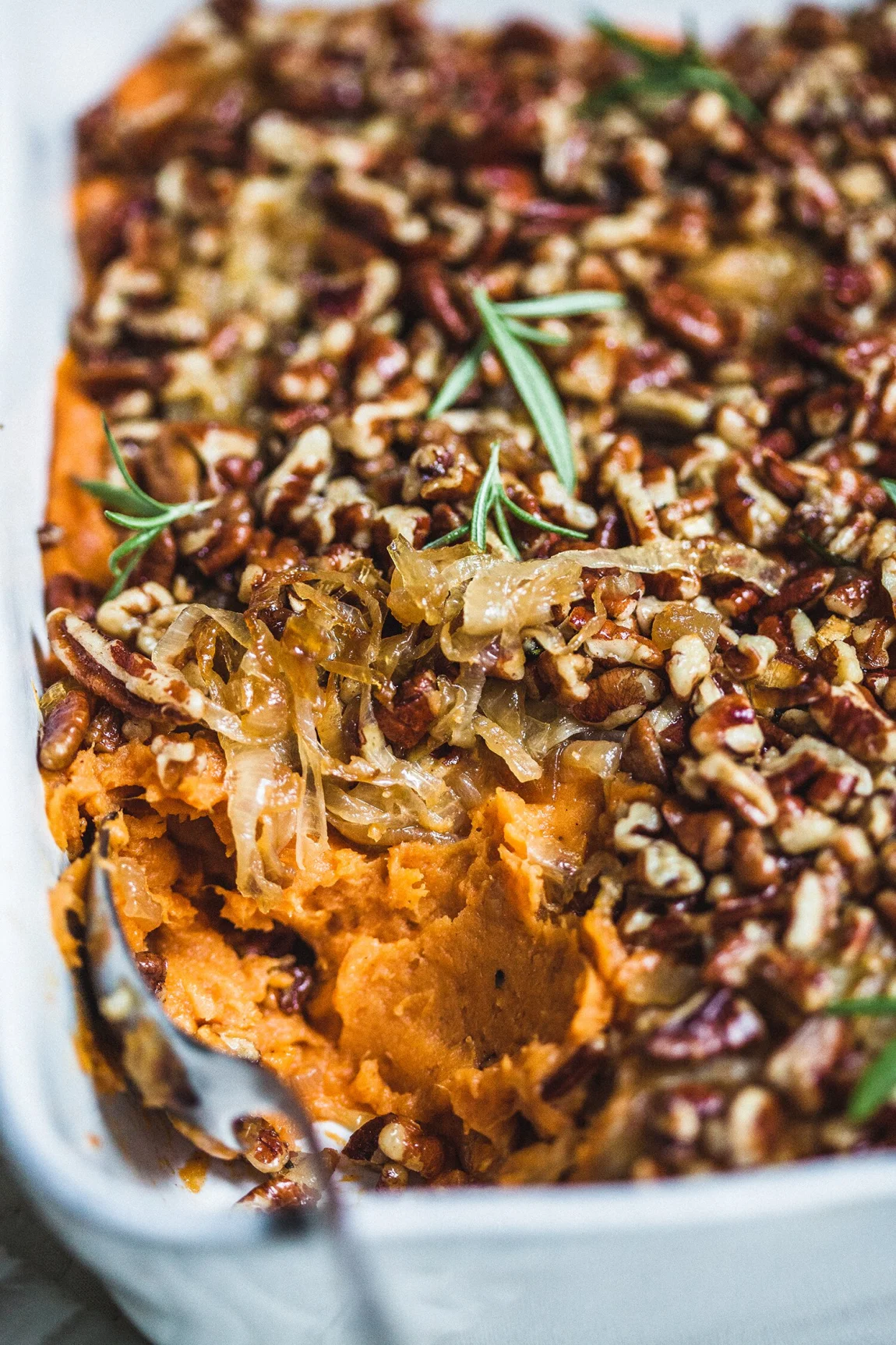 Sweet Potato and Caramelized Onion Casserole - Golubka Kitchen