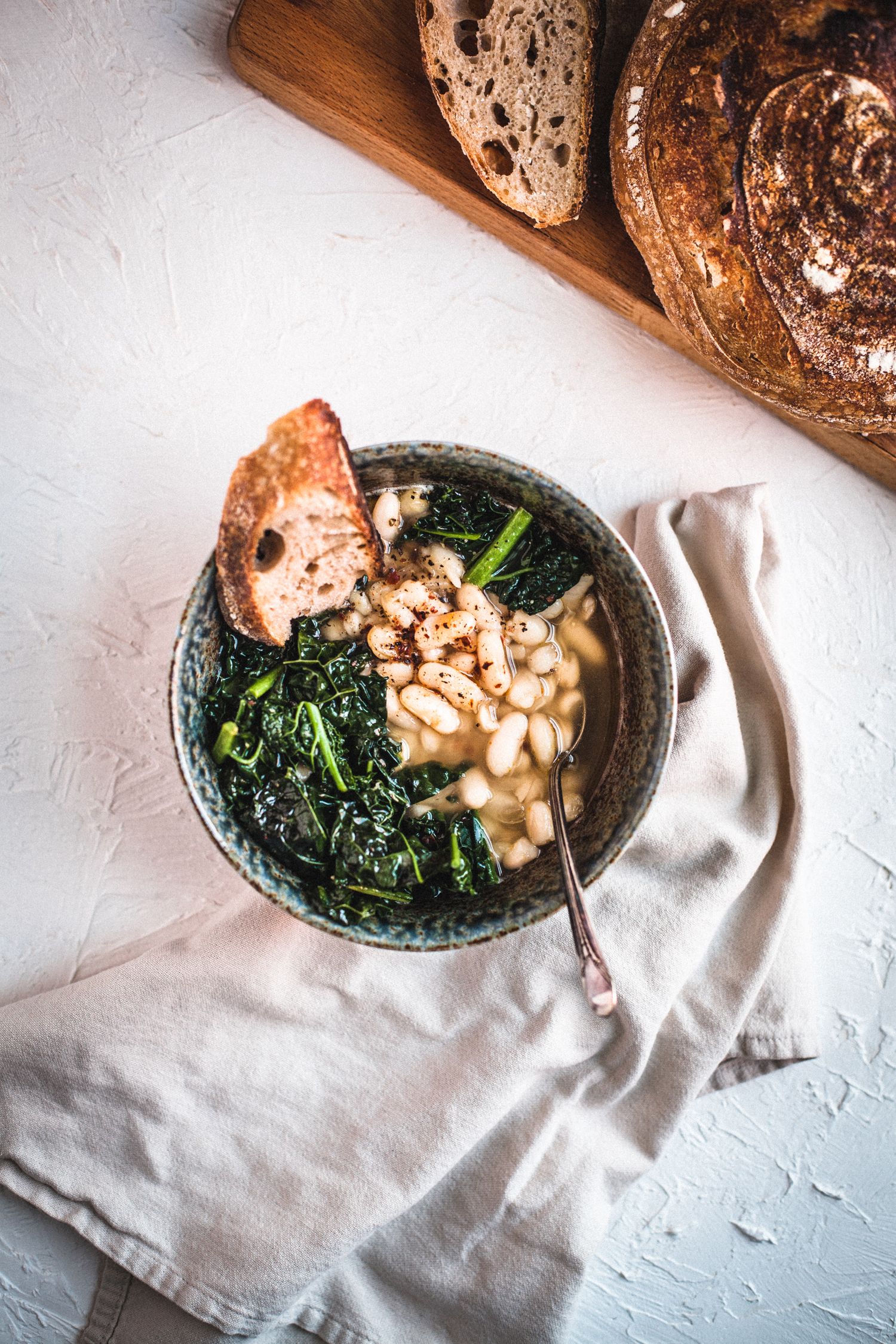 Brothy Beans & Greens Lunch - Golubka Kitchen