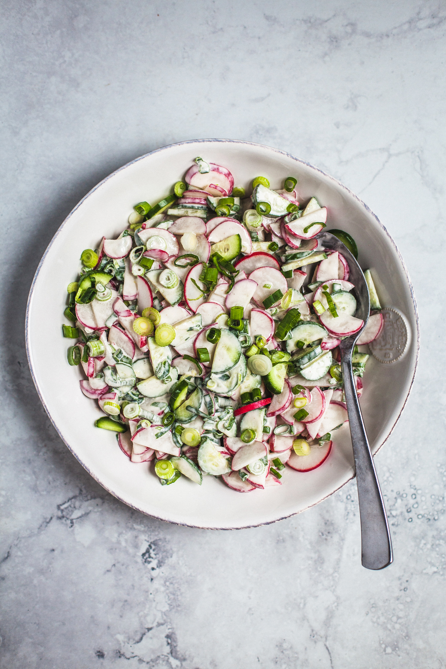 Radish Salad with Cashew Sour Cream Dressing - Golubka Kitchen